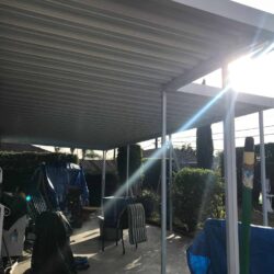 patio with aluminum awning - custom awnings - custom awnings near me - custom awnings for decks - custom awnings for business - custom door awnings near me - spear awnings - aluminum awnings - dome awnings