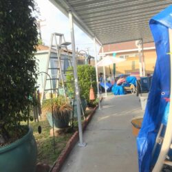 patio with aluminum awning - custom awnings - custom awnings near me - custom awnings for decks - custom awnings for business - custom door awnings near me - spear awnings - aluminum awnings - dome awnings